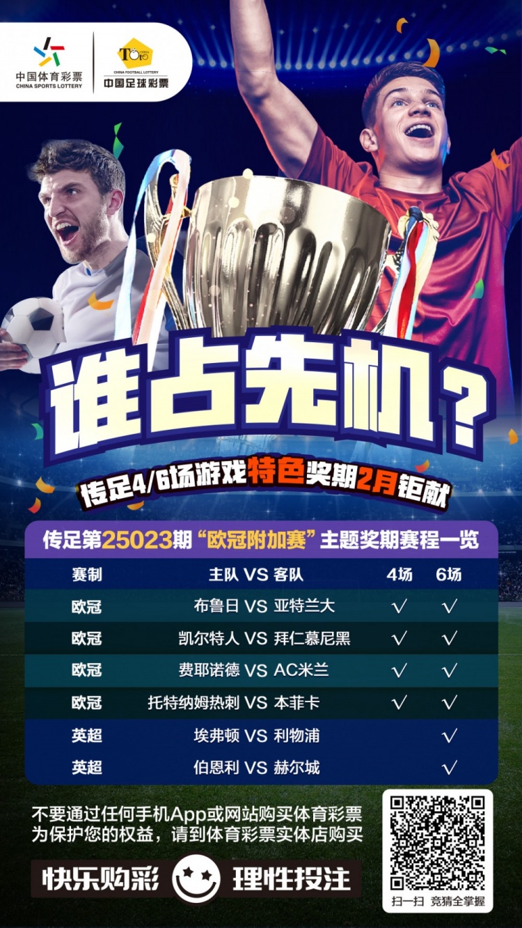  誰(shuí)占先機？！傳足特色獎期第25023期聚焦歐冠附加賽