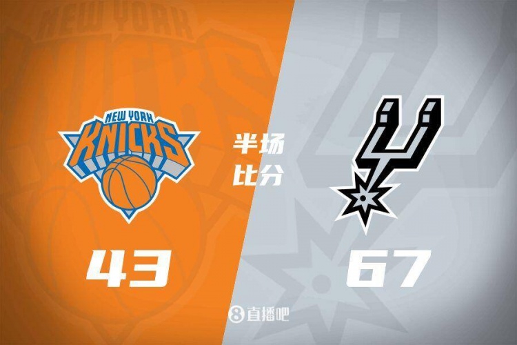  花了？馬刺半場(chǎng)4人得分上雙67-43領(lǐng)先尼克斯24分 唐斯19分