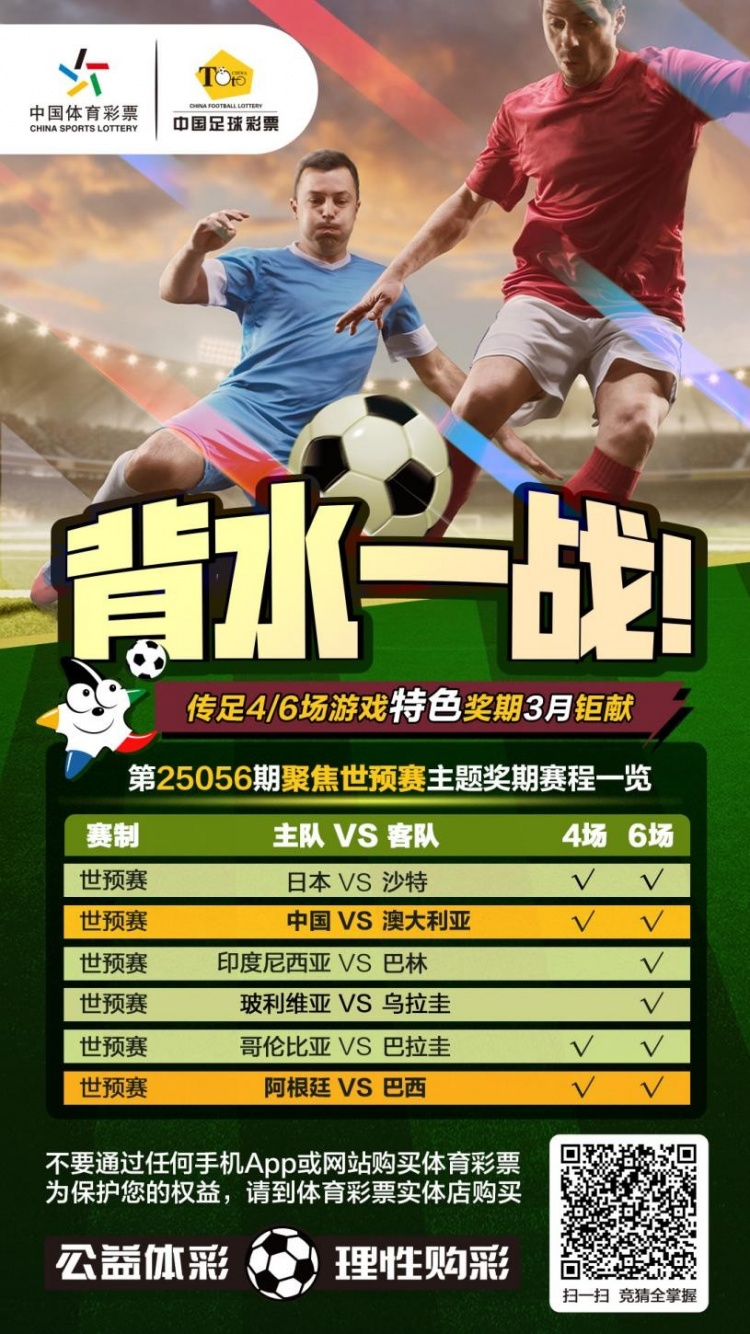  國足背水一戰！傳足特色獎期第25056期聚焦世預賽